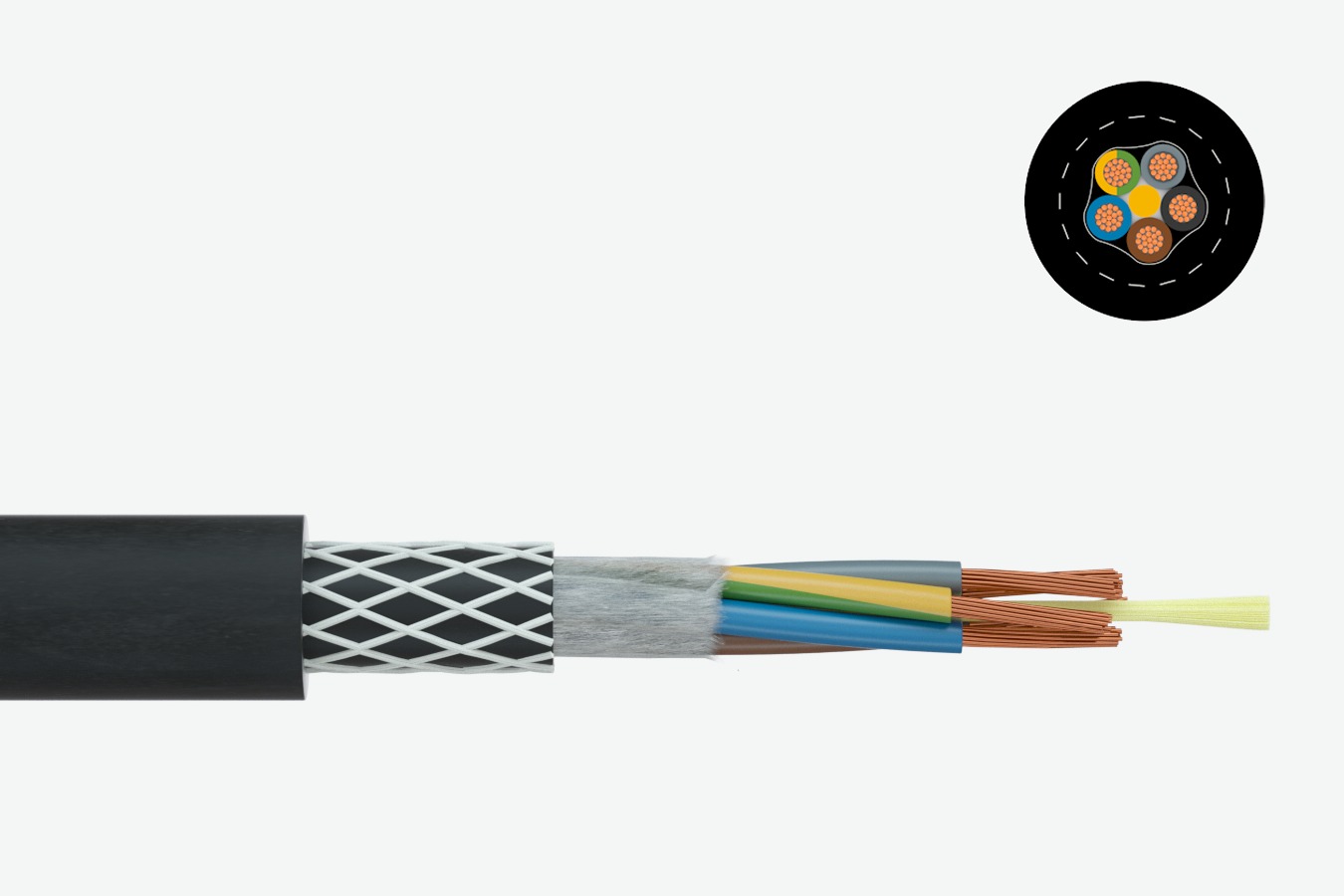 Изображение кабеля Reeling polyurethane cable PRYSMIAN Trommelflex® PUR-HF Faber Кabel